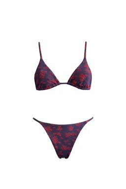 Anekdot Anekdot Damen vegan Bikini Set Olbia Floral Jacquard Blau – Produktbild 1 von 1