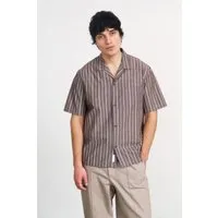Rotholz Rotholz Herren vegan Hemd Bowling Braun Gestreift – Produktbild 1 von 1