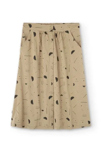 TIRALAHILACHA Tiralahilacha Galia midi skirt, Beige, – Produktbild 4 von 4
