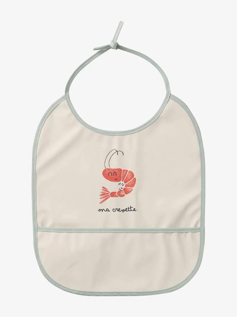 Vertbaudet 2er-Set Lätzchen Baby, Weiß bedruckt, – Produktbild 3 von 4