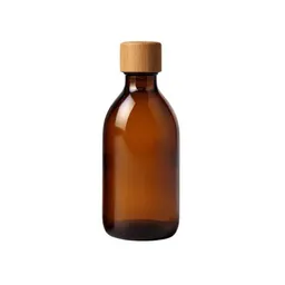 mikken mikken Apothekerflasche 250 | 500 ml | 1000 ml mit Holzdeckel leere Braunglasflasche mit Schraubdeckel – Produktbild 1 von 1