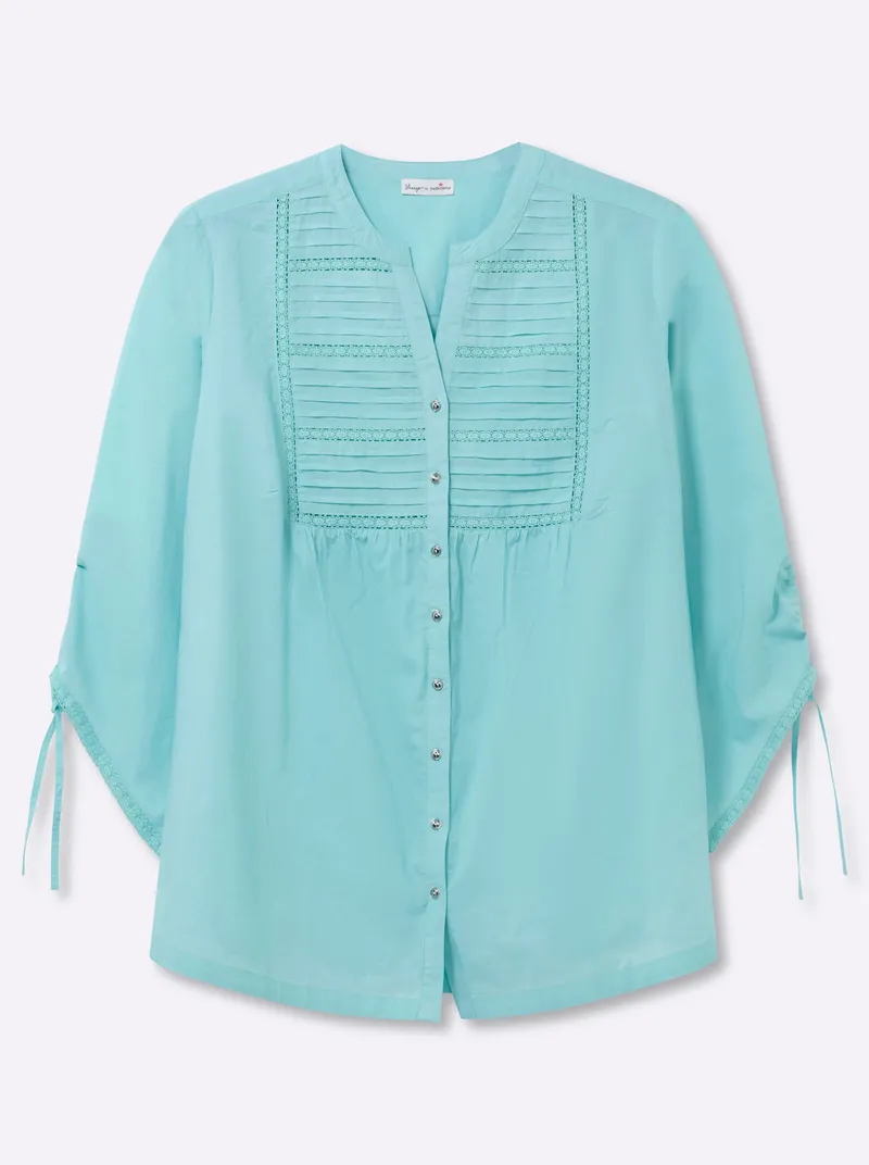 sheego by Joe Browns Baumwollbluse mint, Mint, – Produktbild 1 von 2