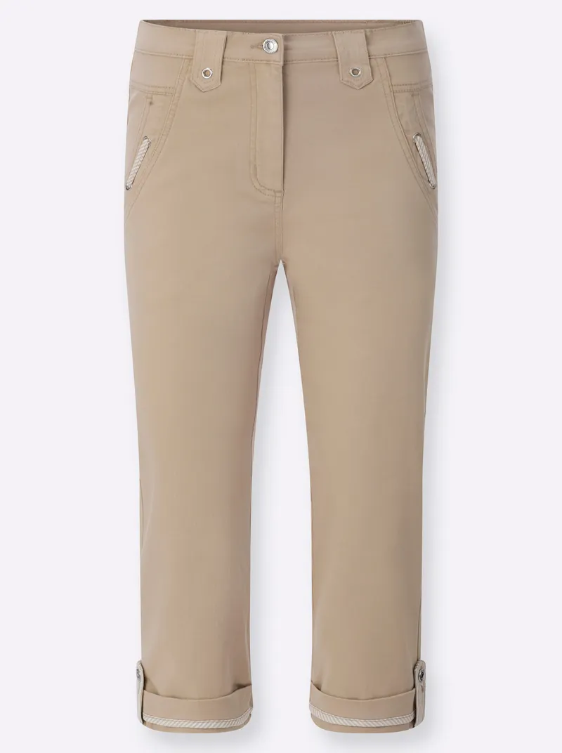 Witt Caprijeans beige, Beige, – Produktbild 1 von 2