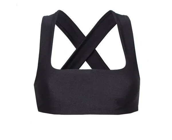 RENDL RENDL Top No.1 - Bikini Top mit breiten, überkreuzten Trägern, Schwarz, – Produktbild 1 von 4