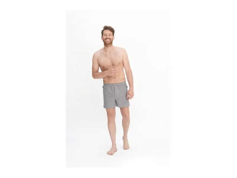 Living Crafts Living Crafts Herren Boxer-Shorts, 2er-Pack (100% Bio-Baumwolle), Grau, – Produktbild 4 von 5