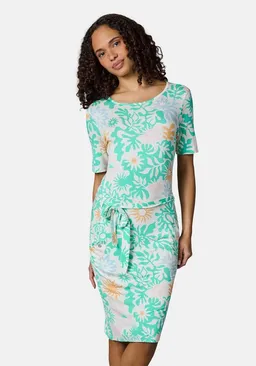 ragwear ragwear Sommerkleid Taggiana Print YOUMODO Damen Midikleid mit Taillenband und Taschen – Produktbild 1 von 1