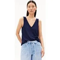 ARMEDANGELS ARMEDANGELS V-NECK Damen LENZING ECOVERO Viskose Mix, Tinted navy, – Produktbild 1 von 1
