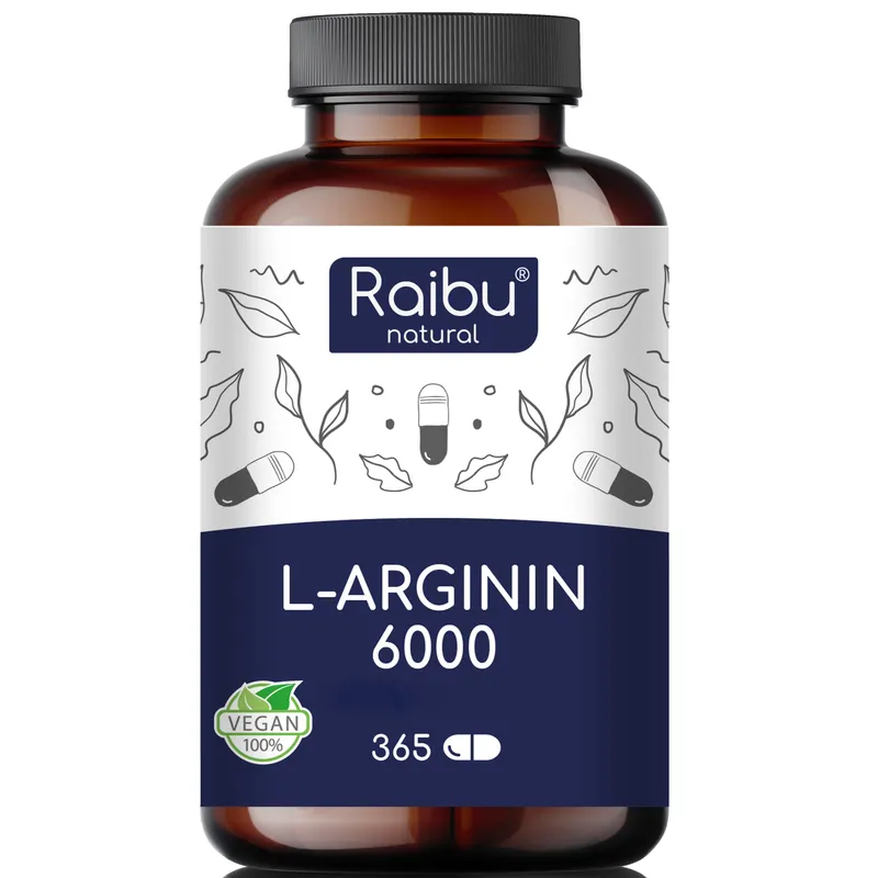 Raibu Natural Raibu Natural L-Arginin - 6000mg | 365 Kapseln – Produktbild 1 von 1