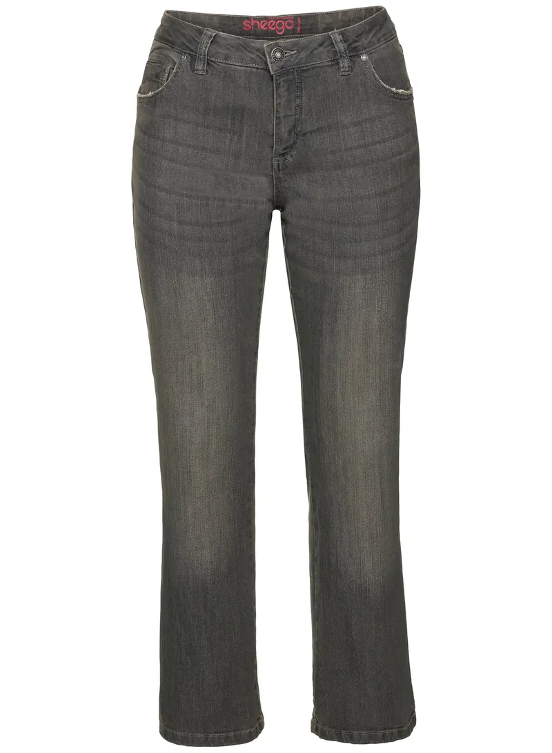 sheego Bootcut-Jeans grey denim, Grey denim, – Produktbild 1 von 2