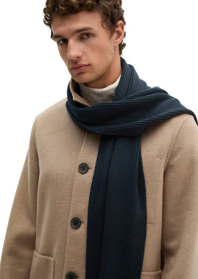 Marc O'Polo Marc O'Polo Strickschal aus reiner Bio-Baumwolle, Blau, – Produktbild 3 von 3