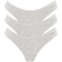 ORGANICATION ORGANICATION KAVINN | Tanga aus Bio-Baumwolle und TENCEL Modal im 3er-Pack, Grey melange, – Produktbild 1 von 1