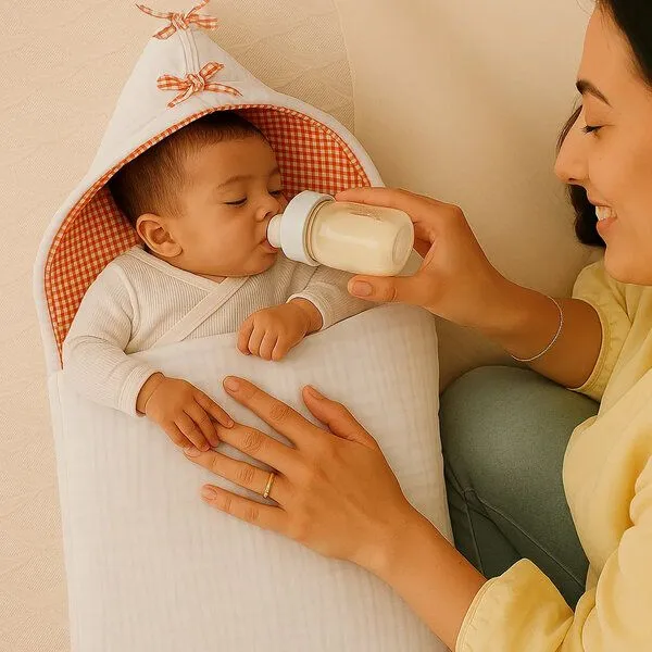 PAPATE PAPATE Babynest aus Bio-Baumwolle, Weiss, – Produktbild 2 von 3
