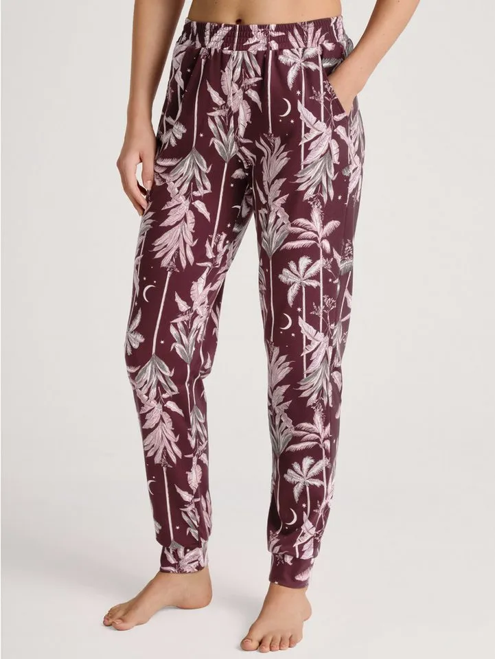 CALIDA CALIDA Pyjamahose Favourites Ground Damen (1-tlg) weiche Interlock-Qualität mit Seitentaschen, Rot, – Produktbild 2 von 5
