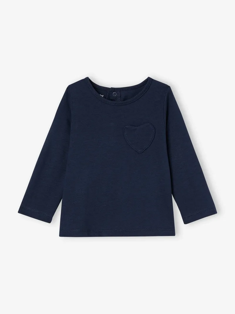 Vertbaudet 3er-Pack Mädchen Shirts, Rot gestreift, – Produktbild 3 von 4