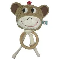 Pat und Patty Pat und Patty Greifling / Holz Beißring mit Rassel "Affe" , 100 % Baumwolle-kbA – Produktbild 1 von 1