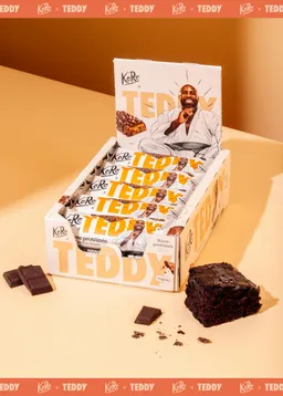 KoRo Limited Edition: Teddy Veganer Proteinriegel Schokolade Brownie 15 x 55 g – Produktbild 1 von 1