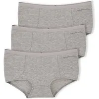ORGANICATION ORGANICATION BLAIRE | Boyshorts Panty aus Bio-Baumwolle und TENCEL Modal im 3er-Pack, Grey melange, – Produktbild 1 von 1