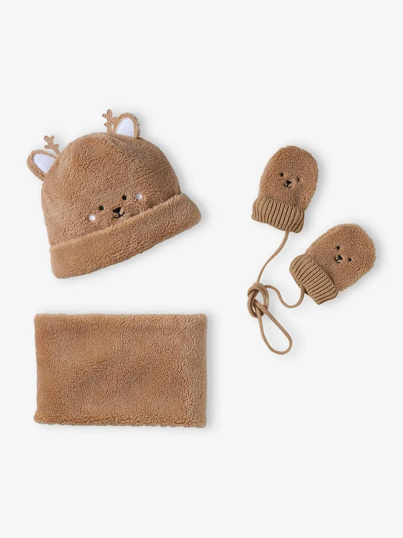Vertbaudet Baby Geschenkset aus Mütze, Pekannuss, – Produktbild 3 von 4