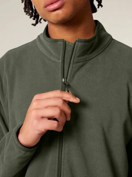 Human Family Human Family Basic Herren Fleecejacke "Clue" aus recyceltem Polyester, Khaki, – Produktbild 1 von 4