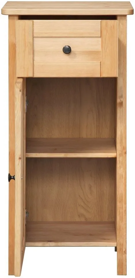 welltime Unterschrank Sylt Breite 40 cm, aus Massivholz Kiefer, Braun, – Produktbild 4 von 5