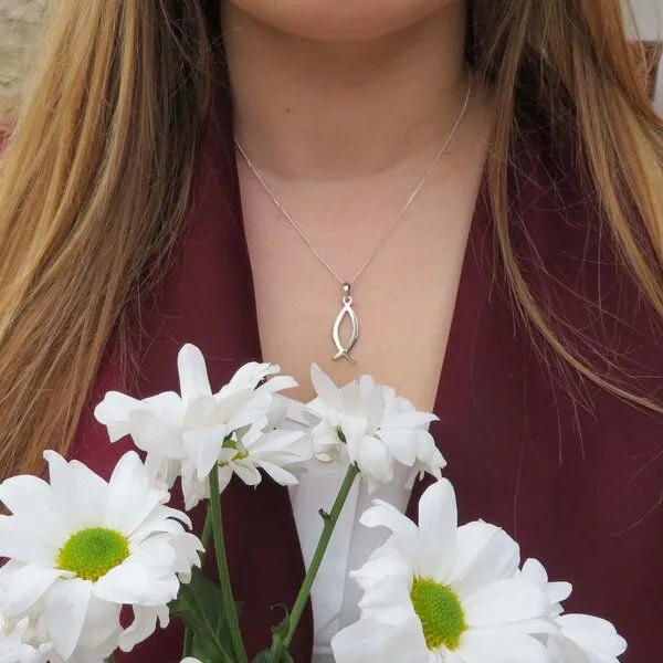 pakilia pakilia Silber Kette Fisch Religion fair-trade und handmade – Produktbild 4 von 4