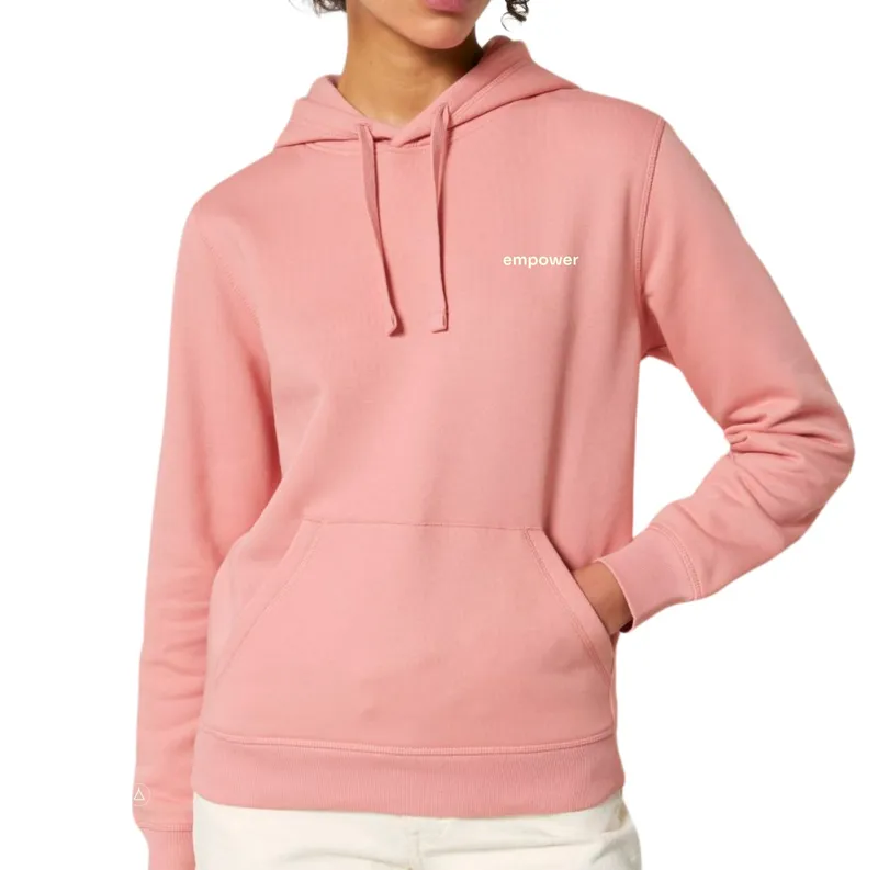 Inaska Inaska Damen vegan Hoodie Unisex Statement Empower Soft Pink Creme, Rosa, – Produktbild 2 von 2