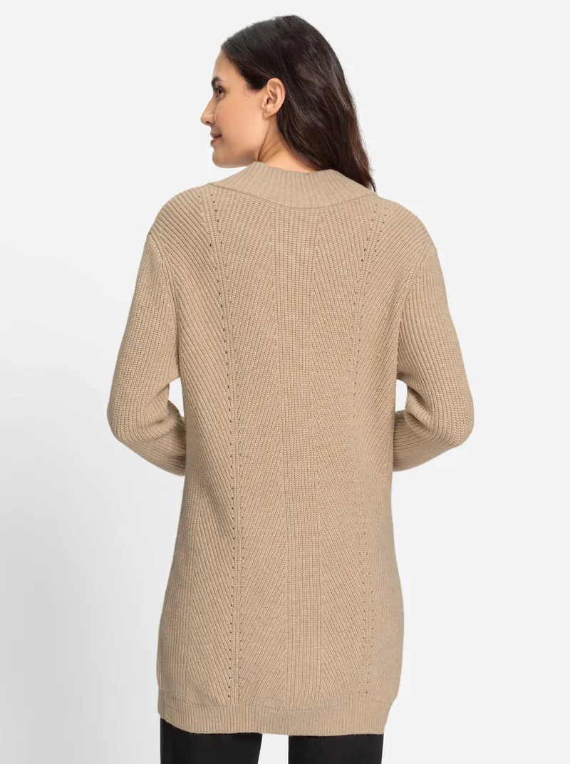 Witt Ajourstrickjacke, Beige-ecru-meliert, – Produktbild 2 von 2