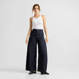 DAWN BEAMER Soft Denim - Super Wide leg - Raw Blue - Raw Blue / 24 / 32 – Produktbild 1 von 1