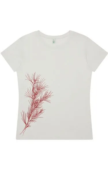 Life-Tree Life-Tree Fairwear Bambus Shirt Women Pine Branch, Weiß, – Produktbild 2 von 3