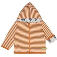 loud proud loud + proud Wendejacke mit Kapuze Löwe, GOTS-zertifiziert, Carrot (orange), – Produktbild 1 von 1