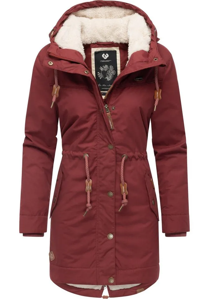 ragwear ragwear Winterjacke YM-Canny stylischer Damen Kurzmantel Parka mit Kapuze, Braun, – Produktbild 2 von 5