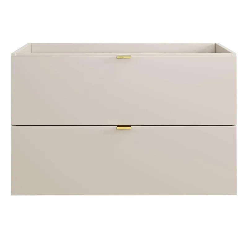 Lomadox Waschbeckenschrank DURANGO-56 Waschtischunterschrank, 80 cm, kaschmir, 2 Schubladen, Braun, – Produktbild 5 von 5