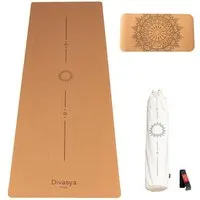 Divasya Divasya Yoga-Support-Set: Kork-Yogamatte & Yoga-Pad – Produktbild 1 von 1