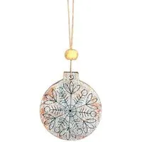 El Puente El Puente Weihnachtsbaumanhänger "Baumkugel" | Fair Trade & Handmade aus Indien – Produktbild 1 von 1