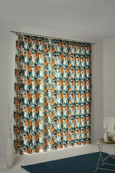 Nature by Adam Nature by Adam Vorhang aus 100% Bio-Baumwolle - Made in Germany - Jungle, Dunkelgrün, – Produktbild 7 von 7