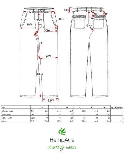 HempAge HempAge Gestreifte Männerhose Hanf/Biobaumwolle, Asphalt(grau), – Produktbild 3 von 4