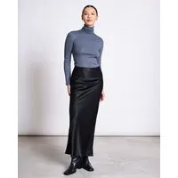 JAN N JUNE JAN N JUNE Veganer Seidener Maxi Rock SERIN, Black, – Produktbild 1 von 1