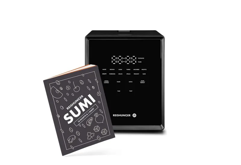 Reishunger Reishunger Reiskocher SUMI – Digitaler Multikocher – 12 Programme und Warmhaltefunktion, 600 W, Schwarz, – Produktbild 1 von 5