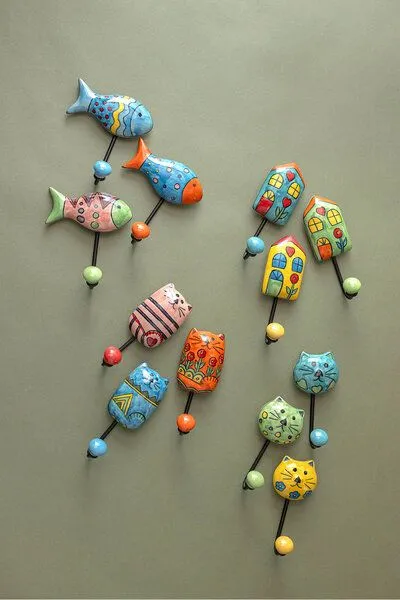 Tranquillo Wandhaken CUTE HOUSES - bunt – Produktbild 4 von 4
