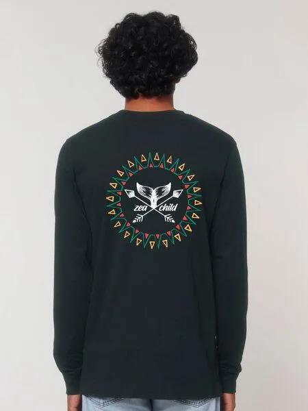 Zeachild Zeachild Tribal Longsleeve Unisex Biobaumwolle, Schwarz, – Produktbild 2 von 4