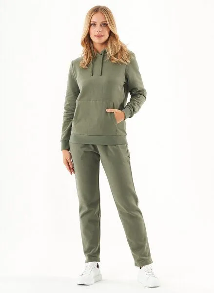 ORGANICATION ORGANICATION ESSENTIALS-HARRE-Soft Touch Hoodie aus Bio-Baumwolle, Grün(olive), – Produktbild 2 von 4