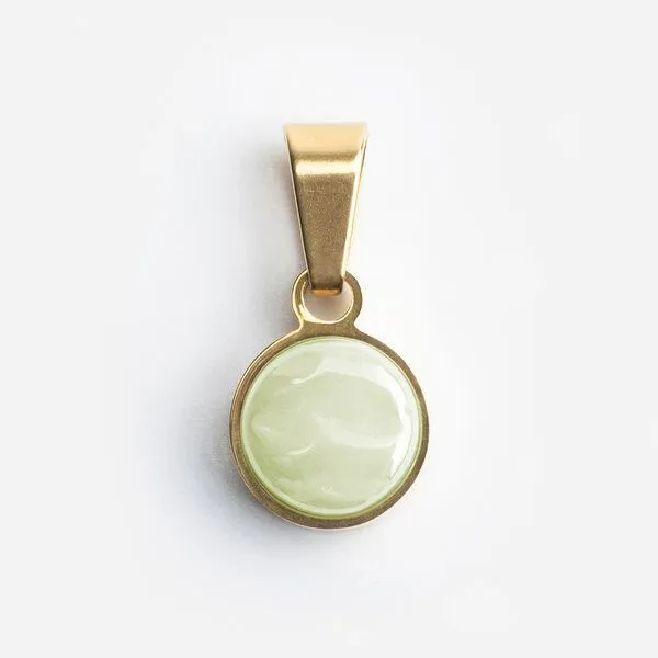 ALEXASCHA ALEXASCHA Kettenanhänger aus Glas | Mix & Match Charms, Maigrün, – Produktbild 1 von 4