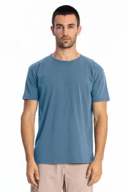 RAVENS VIEW IBIZA RAVENS VIEW IBIZA Herren vegan T-Shirt Rundhalsausschnitt Azur Jeans Blau – Produktbild 1 von 1