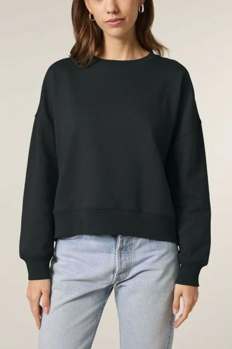 UNIPOLAR UNIPOLAR Damen vegan Pullover Basic Almai, Schwarz, – Produktbild 2 von 2