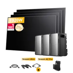 EcoFlow EcoFlow Stream Ultra, All-in-One Speicher für Balkonkraftwerke, mit 4 x 480Wp Sunpro BC Bifazial Full Black Solarmodul, by Powerness - Stream Ultra + 2 x Stream AC Pro | 5760Wh / 1 x Smart Meter / Selbstabholung – Produktbild 1 von 1