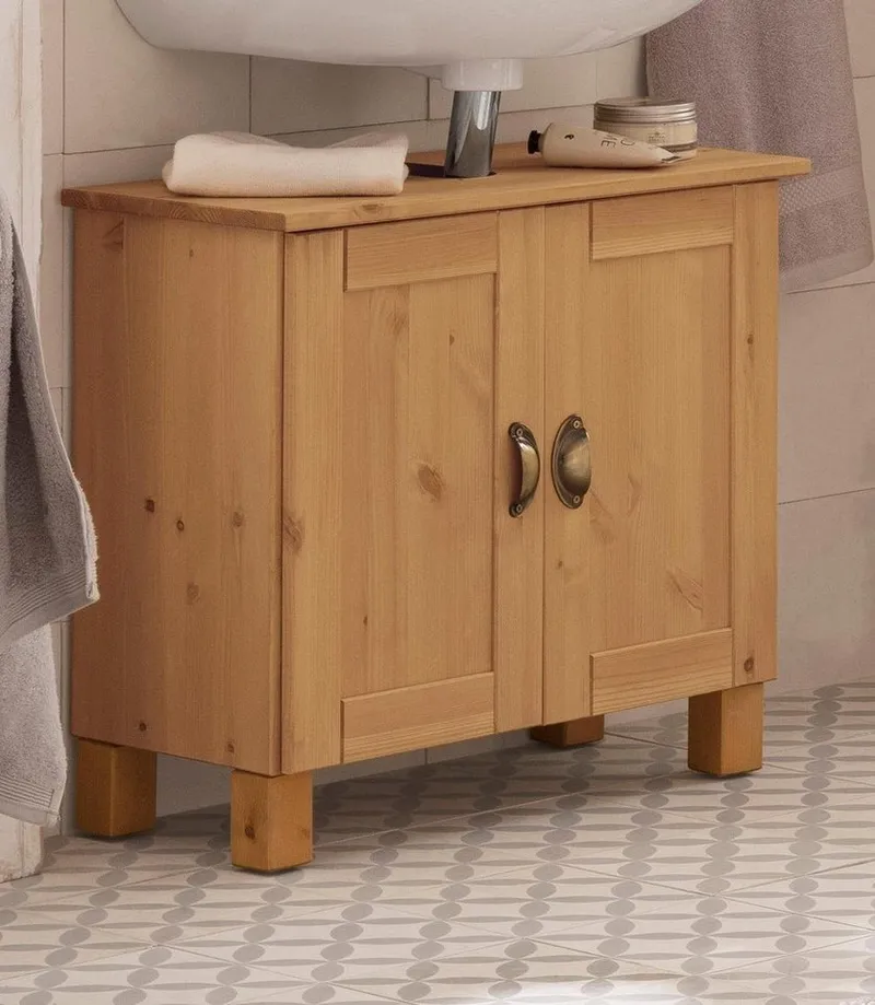 Home affaire Waschbeckenunterschrank Oslo Breite 60 cm, Beige, – Produktbild 2 von 5