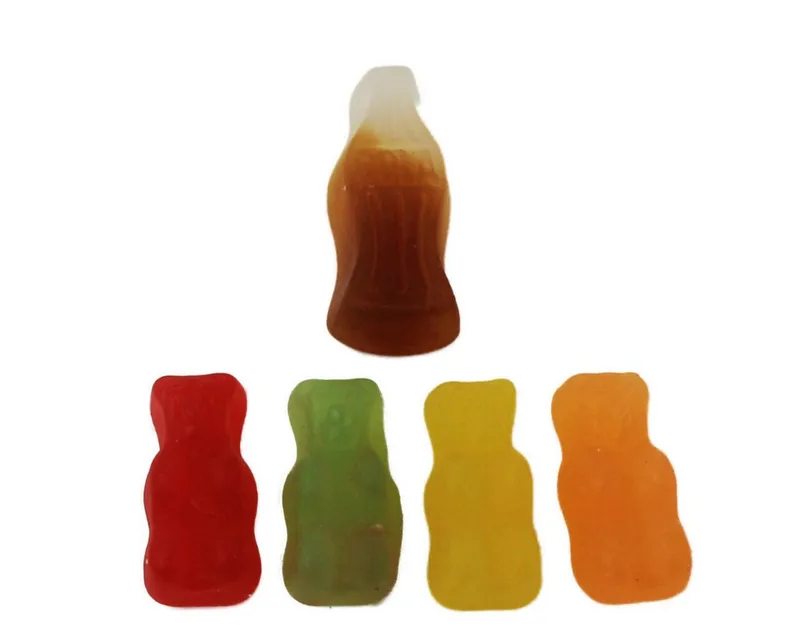 Fruchtgummi Bären & Co. Süßigkeit, Fruchtgummi Bären und Colaflaschen Mix zuckerfrei und vegan 175g – Produktbild 2 von 3