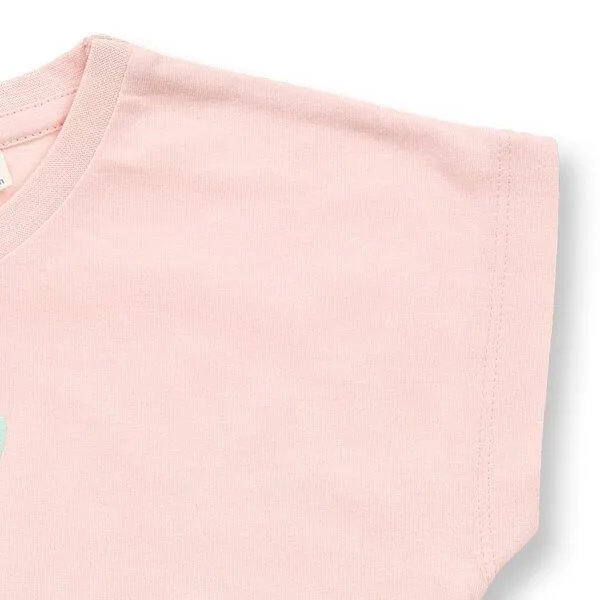Sense Organics Sense Organics T-Shirt für Mädchen mit Birnendruck, Modell DORA, Birnendruck auf hellrosa, – Produktbild 3 von 4
