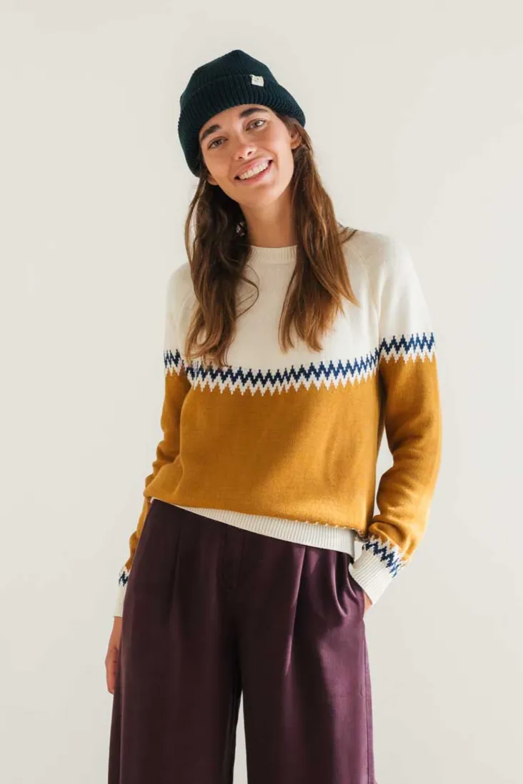 TWOTHIRDS TWOTHIRDS Damen vegan Pullover Sibu Terrakotta, Orange, – Produktbild 2 von 2
