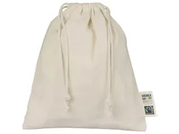 Memo memo Bio-Baumwoll-Zuziehbeutel, mit Fairtrade-Siegel,natur,25x30cm – Produktbild 1 von 1